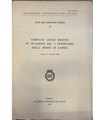 Giornate lincee indette in occasione del 1° centenario della morte di Darwin.