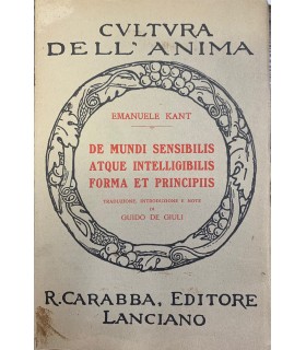 De Mundi sensibilis atque intelligibilis forma et principiis.
