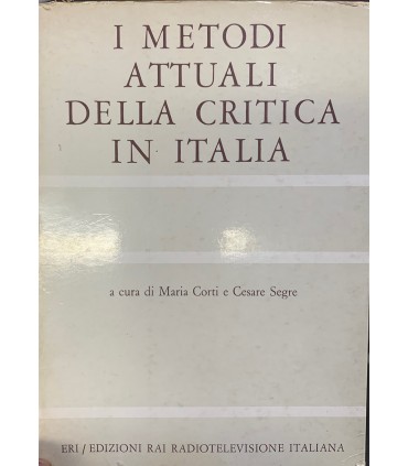 I metodi attuali della critica in Italia.