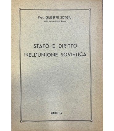 Stato e diritto nell'unione sovietica.