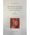 De Mystica theologia. De divinis nominibus. Interprete Marsilio Ficino.