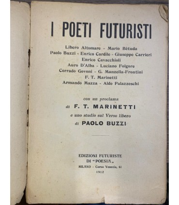 I poeti futuristi.