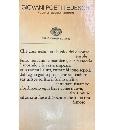 Giovani poeti tedeschi.