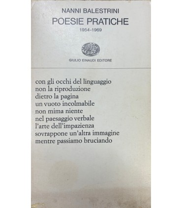 Poesie pratiche. 1954-1969.