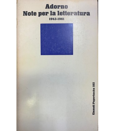 Note per la letteratura. 1941-1961.
