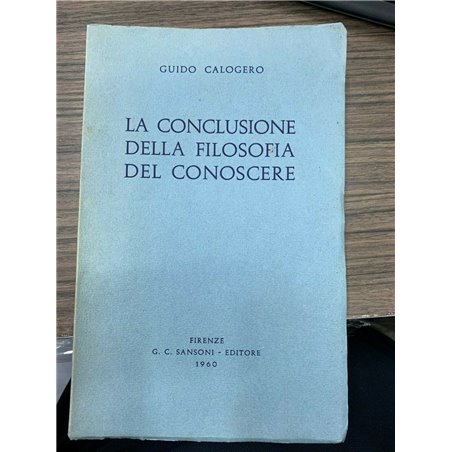 La conclusione della filosofia del conoscere