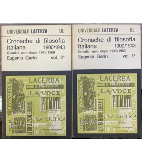 Cronache di filosofia italiana. 2 voll.