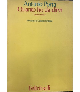 Quanto ho da dirvi. Poesie 1958-1975.