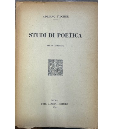 Studi di poetica.