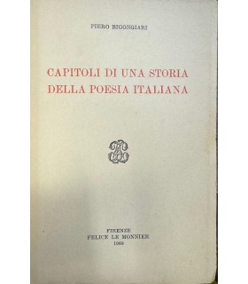 Capitoli di una storia della poesia italiana.
