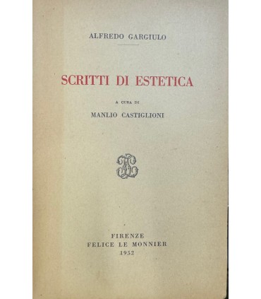 Scritti di estetica.