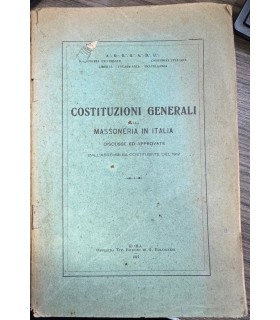 Costituzioni generali della massoneria in Italia.