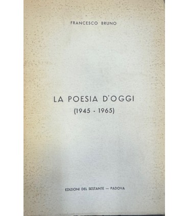 La poesia d'oggi (1945-1965).