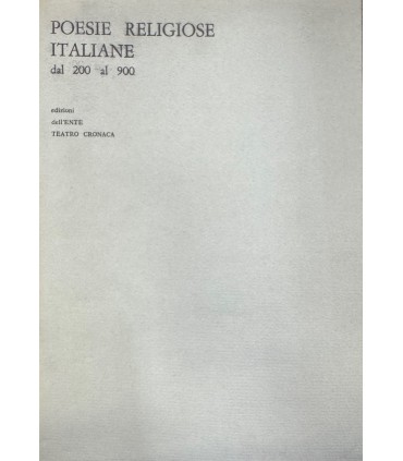 Poesie religiose italiane dal 200 al 900.