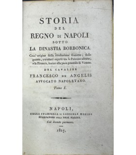 Storia del Regno di Napoli sotto la dinastia borbonica. Solo tomo I.
