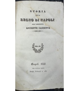 Stoeia del Regno di Napoli. Solo volume III.