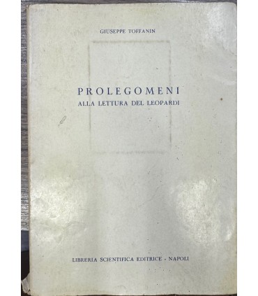 Prolegomeni alla lettura del Leopardi.