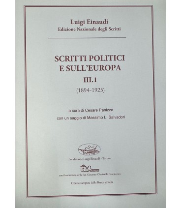 Scritti politici e sull'Europa III.1.