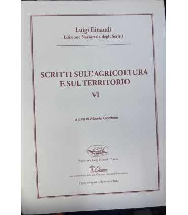 Scritti sull'agricoltura e sul territorio VI.
