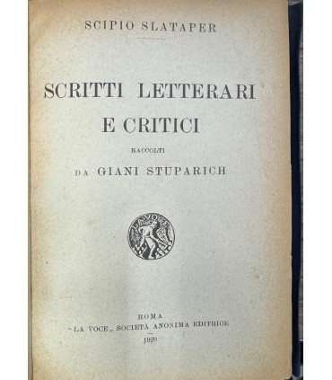 Scritti letterari e critici.