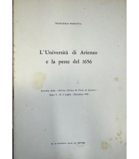 L'Università di Arienzo e la peste del 1656.