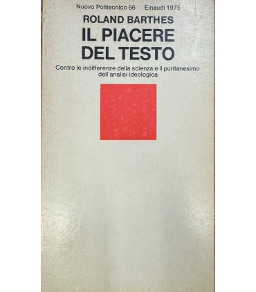 Il piacere del testo.