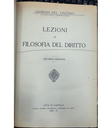 Lezioni di filosofia del diritto.