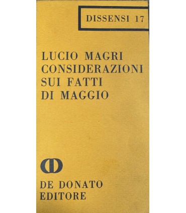 Considerazioni sui fatti di Maggio.