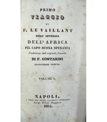 Primo viaggio di F.F.V. nell'interno dell'Africa per capo buona speranza.