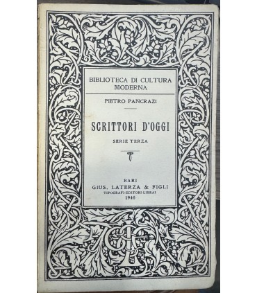 Scrittori d'oggi. Serie Terza.