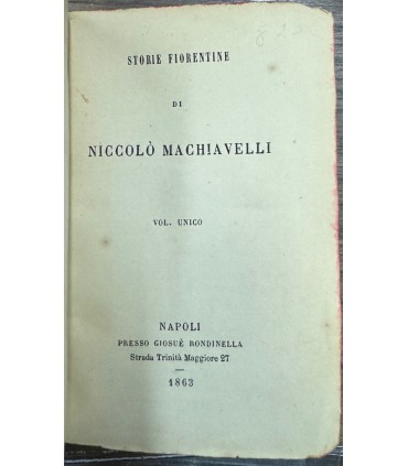 Storie fiorentine. Volume unico.