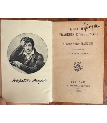 Liriche tragedie e versi vari.