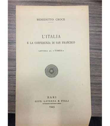 L'Italia e la conferenza di San Francisco