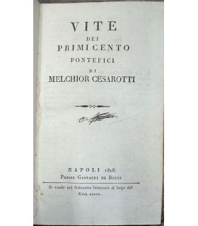 Vite dei primi cento pontefici.