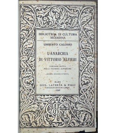 L'anarchia di Vittorio Alfieri.