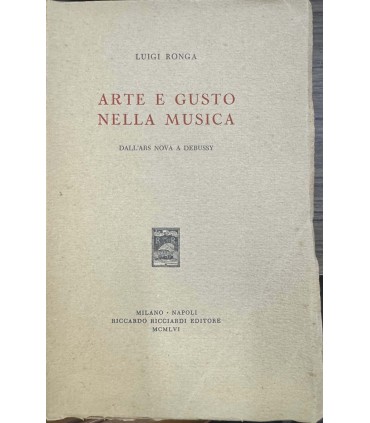 Arte e gusto nella musica. Dall'Ars nova a Debussy.