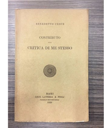 Contributo alla critica di me stesso