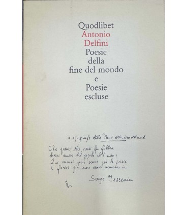 Poesie della fine del mondo e Poesie escluse.