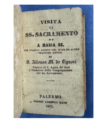 Visita al SS. Sacramento ed a Maria SS.