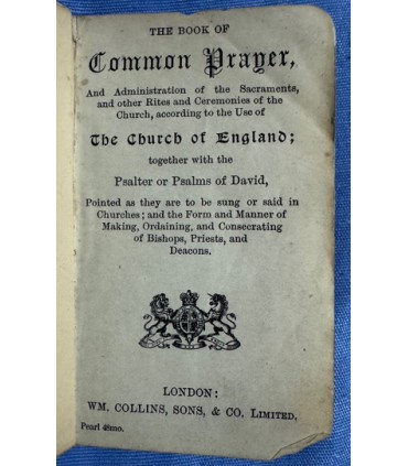 The book of Common Prager.