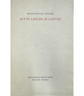 Sette liriche di Goethe.