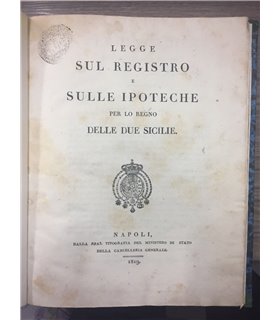 Legge sul registro e sulle ipoteche per lo Regno delle Due Sicilie
