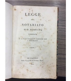 Legge sul notariato de' 23 Novembre 1819