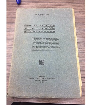 Giudice e testimoni. Studio di psicologia giudiziaria