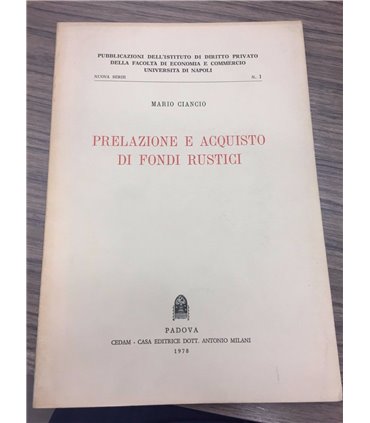 Prelazione e acquisto di fondi rustici