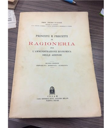 Principii e precetti di ragioneria per l''amministrazione economica delle aziende