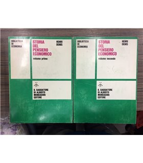 Storia del pensiero economico. 2 voll