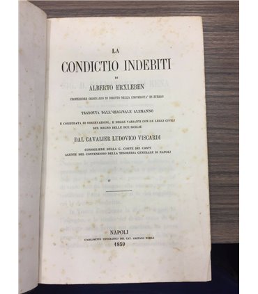 La conictio indebiti