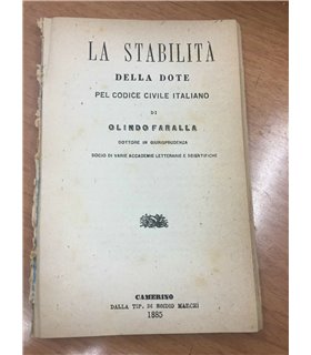 La Stabilità della dote pel codice civile italiano
