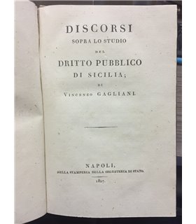 Discorsi sopra lo studio del dritto pubblico di Sicilia